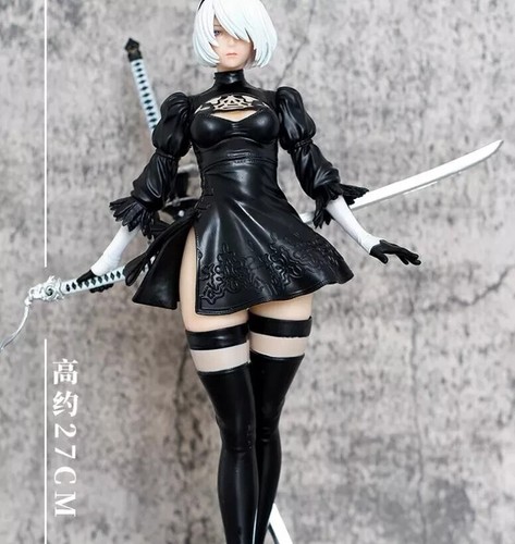 Hot ! Anime YoRHa No. 2 Type B black PVC Figure Model New No Box 27cm - Picture 8 of 10