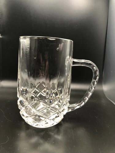 Cristal D'Arques Longchamp Diamax, Heavy Crystal Handled Beer ~18 Oz. Mug
