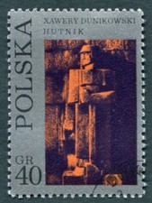 POLAND 1971 40g SG2079 used FG CTO Modern Polish Sculpture Xawery Dunikowski C01