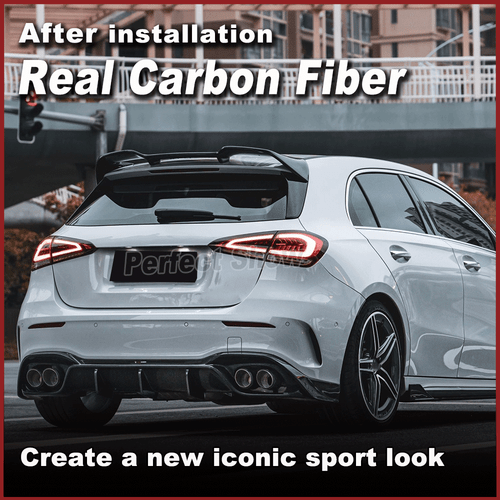 Carbon Heckspoiler Spoiler Abrisskante Lippe Passt für Mercedes W177 A200 A45 - Bild 3 von 12