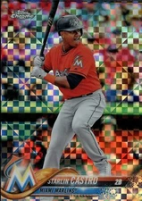 2018 Topps Chrome Starlin Castro X-Fractor Refractor #141