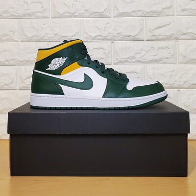 NIB Mens Air Jordan 1 Mid Noble Green Pollen White Jordan | Shoes | Nib Mens Air Jordan Mid Noble Green Pollen  main image 3