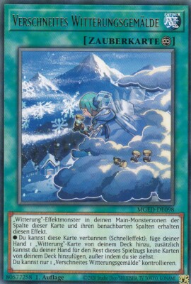Verschneites Witterungsgemälde MGED-DE098 Rare Maximum Gold: El Dorado Yugioh