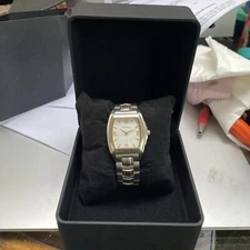 FOSSIL PR 1562 Two Tone Band Quartz Analog Men's Watch Size 7 1/2" New Battery