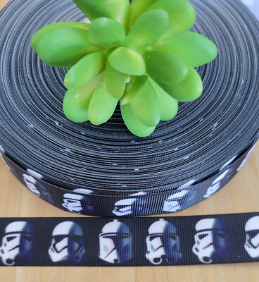 7/8'' (1 YD) Stormtrooper Grosgrain Ribbon Star Wars Soldiers