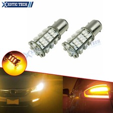 Pair Of 3000k Amber 1157 54-smd Front Turn Signal Brake Tail Led Light Bulbs Pair Of 3000k Amber 1157 54-smd Front Turn Signal Brake Tail Led Light Bulbs