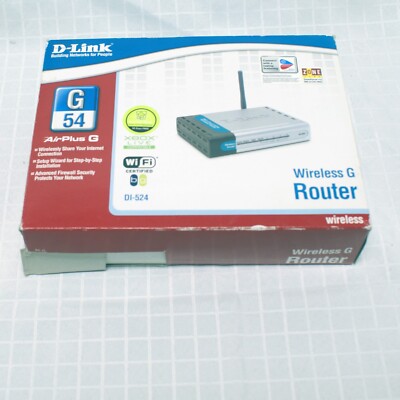 D-Link DI-524 54 Mbps 1-Port 10/100 Wireless G Router (DI-524UP/E)