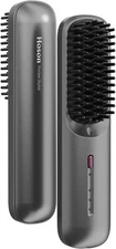 Hoson Cordless Hair Straightener Brush, Portable Straightener Brush for Travel