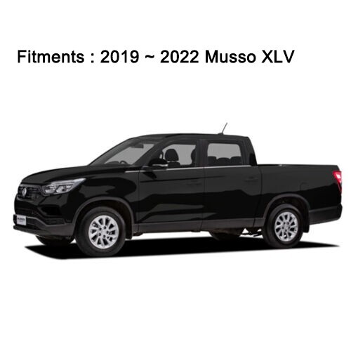 Velvet Non-Slip Dash Cover BL w/ Red Stitch for 2019 ~ 2023 Ssangyong Musso XLV - Picture 14 of 14