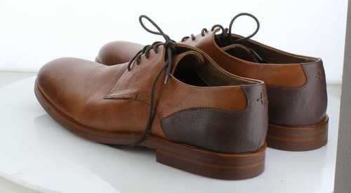 MSRP $175 H by Hudson London Enrico Brown Leather Derby Men's Size 46 EU - 13 US - Picture 3 of 5