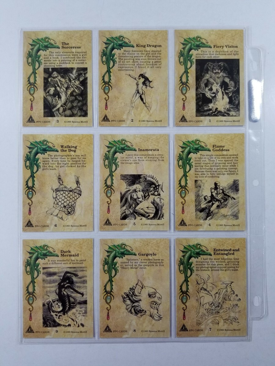 海外製ROWENA FANTASY ART TRADING CARDヴィンテージ ROWENA FANTASY ART TRADING CARDS 1993 - 90 Card Set w/ Box