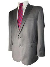 BROOKS BROTHERS 1818 REGENT, DARK GRAY ITALIAN WOOL BLAZER, SIZE 44R