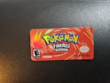 Label for Pokemon Fire red Sticker GBA Holographic