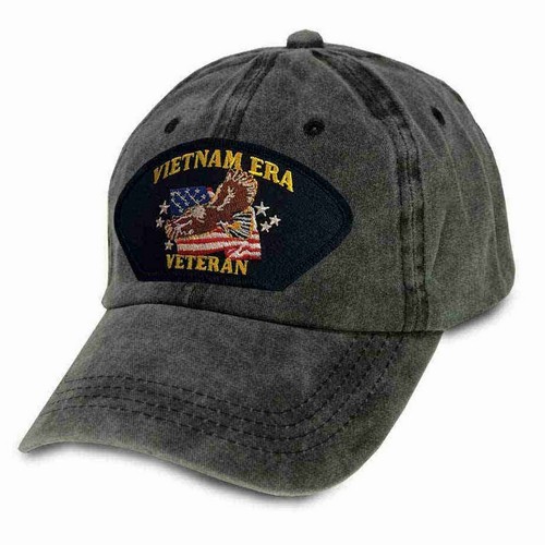 Cappello Da Baseball Nero Vietnam ERA Veteran Deluxe Basso - Foto 8