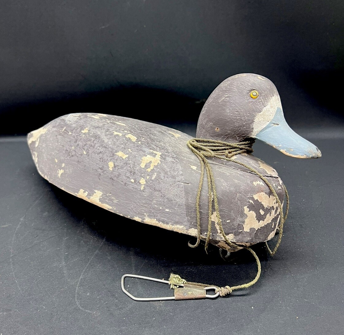 Antique Early Wood Duck Decoy Wood Duck Old Paint Marked Signed