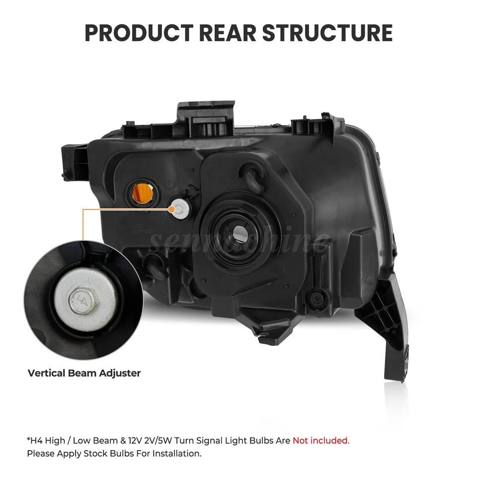 Fits 2003-2008 Honda Element Replacement Headlights Head Lamps Left+Right 03-08 - Изображение 4 из 4