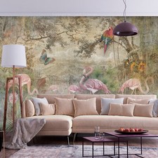 TROPICAL FLAMINGO Photo Wallpaper Art Wall Mural Home Decoration g-C-0392-a-a