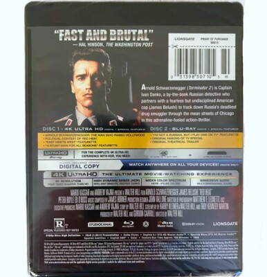 Red Heat [4k UHD + Blu Ray] Arnold Schwarzenegger James Belushi