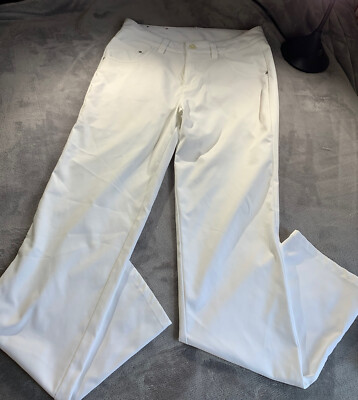 Puma Golf Women s White Active Wear Stretch Pants Sz W28 L32 Casual