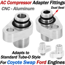 For Coyote Swap Ford AC Compressor Adapter Fittings Swap Ford Engine 2007-2017