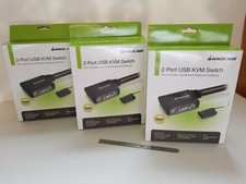 3 Pieces,  IOGEAR GCS22U KVM Switch,   2 PORTS USB VGA CABLE KVM SWITCH  *New 