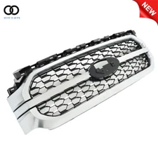 For 2021-2023 Ford F-150 Front Upper Bumper Grill Grille Assembly Chrome+Silver
