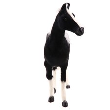 Simulation Plüsch Pferd Tier Stofftier Wohnkultur Ornament Schwarz