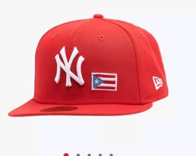 帽子 NEW ERA PUERTO RICO FLAG YANKEES CAP New York Yankees Red Puerto Rico Logo 