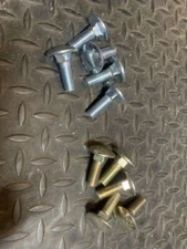 M12 x 35 Steel Carriage Bolts Zinc EP. clear or yellow chromate, qty 10 lot