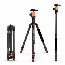 GEEKOTO 79 inches Carbon Fiber Camera Tripod Monopod with 360 Degree Ball Head