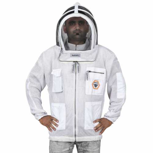Beekeeper Ultra Ventilated 3 layer mesh Beekeeping Jacket Bee Hat Veil XL