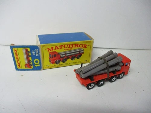 Matchbox Lesney Superfast SF10 Pipe Truck- orange body, WRONG BOX