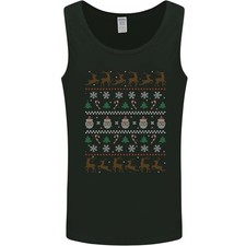 Christmas Festive Xmas Traditional Design Mens Vest Tank Top