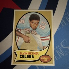 1970 Topps Elvin Bethea #43 Rookie Houston Oilers Football Card