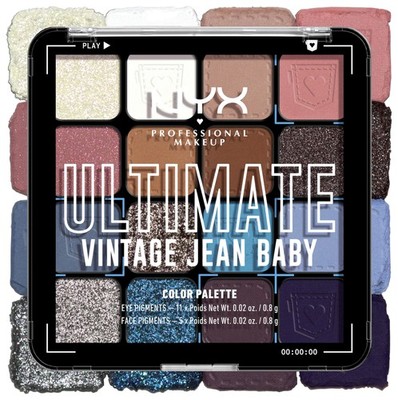 NYX Lidschattenpalette 16 Farben Intensiv Langanhaltend Vegan Vintage Jean
