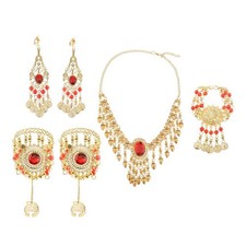 Ensemble de boucles d'oreilles et bijoux de danse du ventre pour femmes,