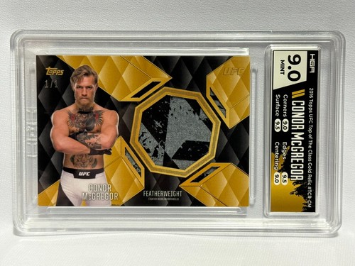 2016 Topps UFC Top of the Class Conor McGregor Relic GOLD 1/1 HGA 9