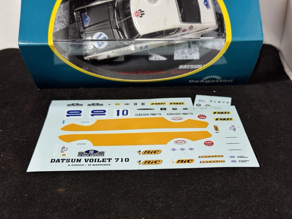 DATSUN VIOLET 710 #10 A.SIROCO-M.MAKRINOS ACROPOLIS RALLY 1977 Altaya Tk 1:43 - Immagine 3 di 4