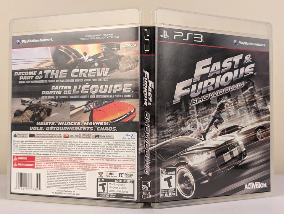 Fast & Furious: Showdown (PlayStation 3 PS3) ➡️CIB  - Tested - Near Mint 📀! - Image 4 of 4