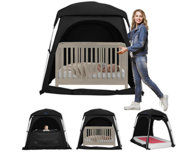 Blackout Tent Pro Max for Crib, Pack N Play Toddler Travel Bed,  Kids CPC Cert