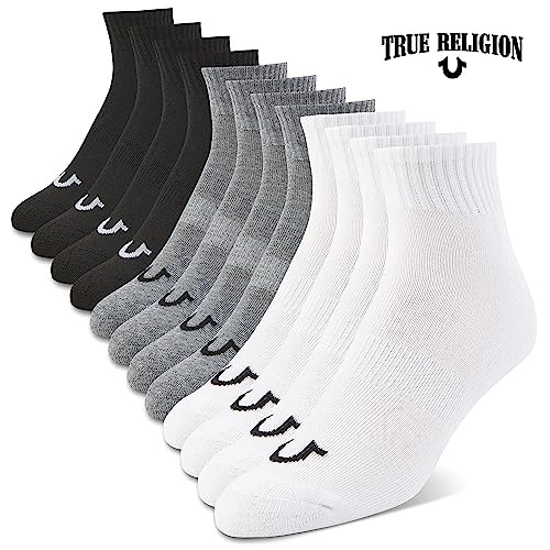 Mens Socks 6 & 12 Pairs Ankle Socks for Men Quarter 8-12 12 Pairs: Assorted - Picture 3 of 8