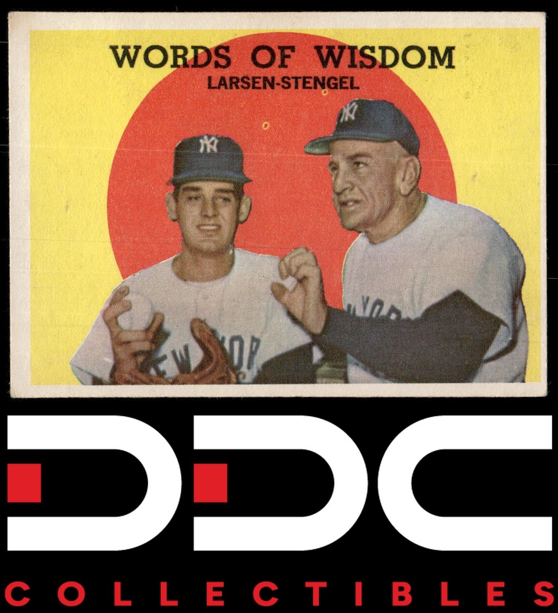 1959 Topps #383 Words of Wisdom (Don Larsen / Casey Stengel)