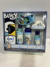 Bluey Cozy Time Bath Set 6pc Hair towel-Bubble Bath-Rainbow Bath Bomb -Bath Wash
