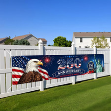 250 Anniversary USA Flag 250 Year American Flag 4Th of July Decorations 120" 2