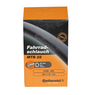 Continental Fahrrad Schlauch MTB 28/29 28/29x1.75-2.30'' Schwarz Dunlop Ventil