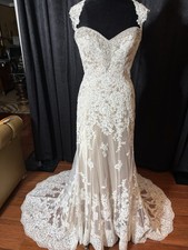 david tutera wedding dress , Cheri Lace Fit Flare. Ivory/ Champagne-size 8