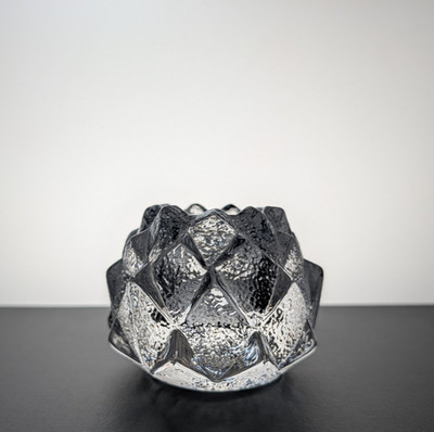 Orrefors Crystal Candle Holder & Candle - Firefly Votive CCV 2 5/8 in x 3 3/4 in