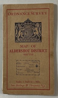 Vintage Ordnance Survey District Map Aldershot South Alton Petersfield 1919