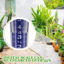 Garden Rain Gauge – Clear, Easy-to-Read Outdoor Rainfall Measuring Tool