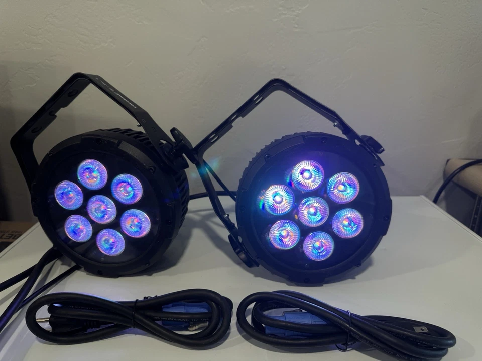 Chauvet Pro Colordash Par Hex 7 LED DMX RGBWA+UV Stage Color Wash Light Fixture - Image 3 of 4